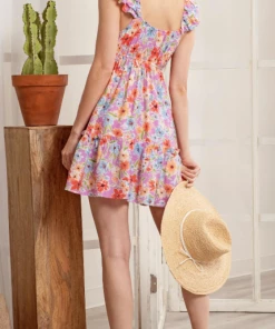 Blu Pepper With Love Mini Dress Apparel