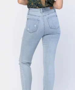 Judy Blue Logan Destroyed Tummy Control Skinny Apparel