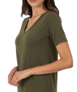 Zenana Tops Basic V-Neck - Dark Olive (S-3X)
