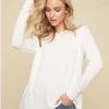 Charlie B Raglan Top - Ecru Tops