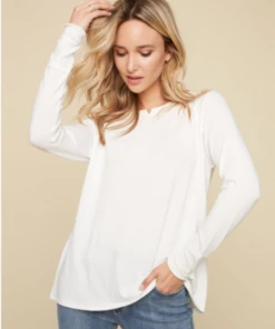Charlie B Raglan Top - Ecru Tops