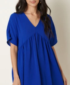 Mitto Shop Summer Blue Mini Dress (S-3X) Apparel