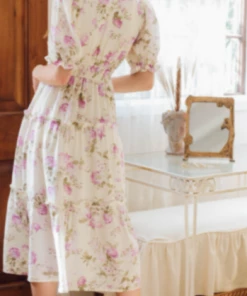 Blu Pepper Delilah Midi Dress - Pink Floral