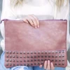 Aili's Corner Erin Studded Clutch - Blush