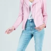 Clara Sun Woo Pink Liquid Leather Jacket