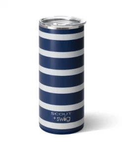 Swig Nantucket Navy Skinny Can Cooler