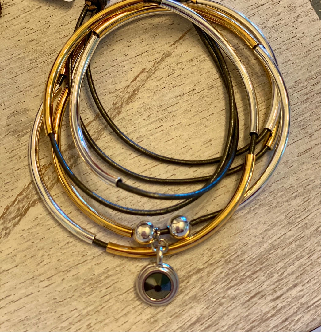 Lizzy James Girlfriend Metallic Gunmetal Extra Large Lizzy James Wrap Bracelets 3 Lizzy James Girlfriend Metallic Gunmetal Extra Large Lizzy James Wrap Bracelets