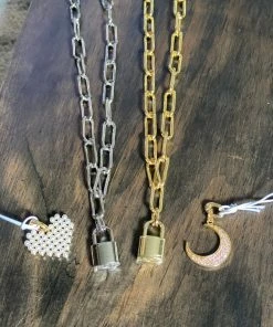 Jewelry Zenzii Crystal Moon Charm - Gold