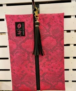 Makeup Junkie Bags Makeup Junkie Pink Python Medium