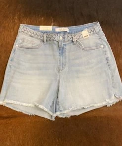 Judy Blue Curvy Braided Waistband Shorts Apparel