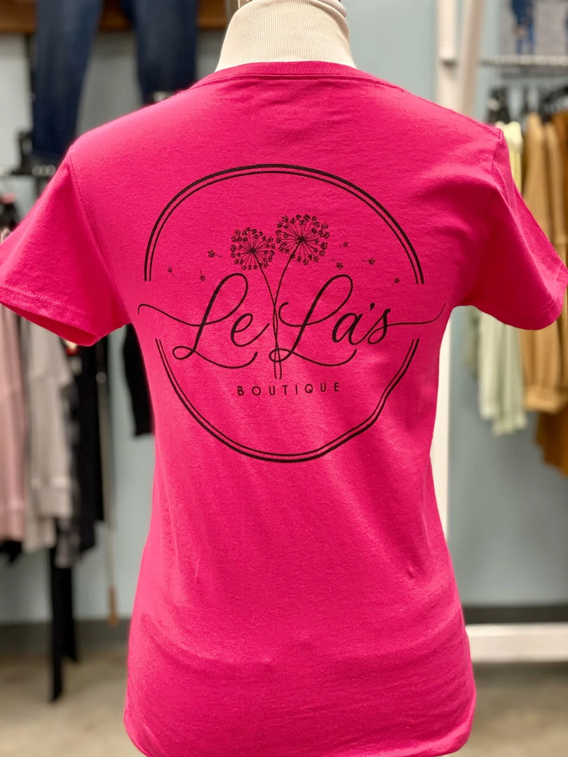 LeLa's Boutique Tops LeLa's Tee - Pink 4 LeLa's Boutique Tops LeLa's Tee - Pink