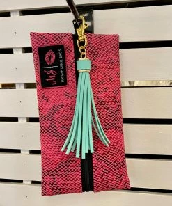 Makeup Junkie Pink Python Mini Makeup Junkie Bags