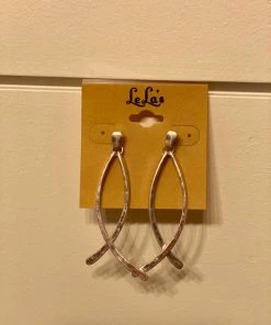 LeLa's Boutique Silver Swoop Earrings