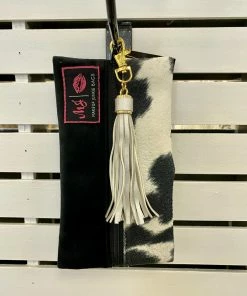 Makeup Junkie Bags Makeup Junkie Two-Faced Johnny Cash Mini - Onyx Cowprint