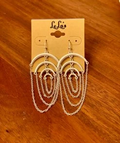 LeLa's Boutique Silver Rainbow Earrings
