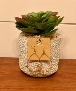 LeLa's Boutique Gold Dippin' Dots Earrings Jewelry