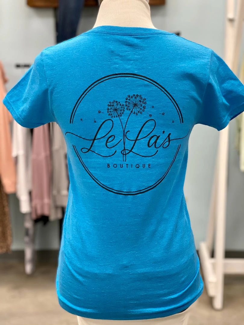 LeLa's Boutique LeLa's Tee - Sky Blue Tops 4 LeLa's Boutique LeLa's Tee - Sky Blue Tops