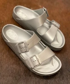 Hey Girl By Corky Waterslide - Silver Shoes