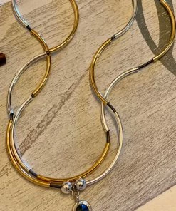 Lizzy James Girlfriend Metallic Gunmetal Extra Large Lizzy James Wrap Bracelets