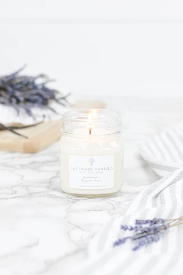 Antique Candle Co Lavender Vanilla 8 Oz Candle 3 Antique Candle Co Lavender Vanilla 8 Oz Candle